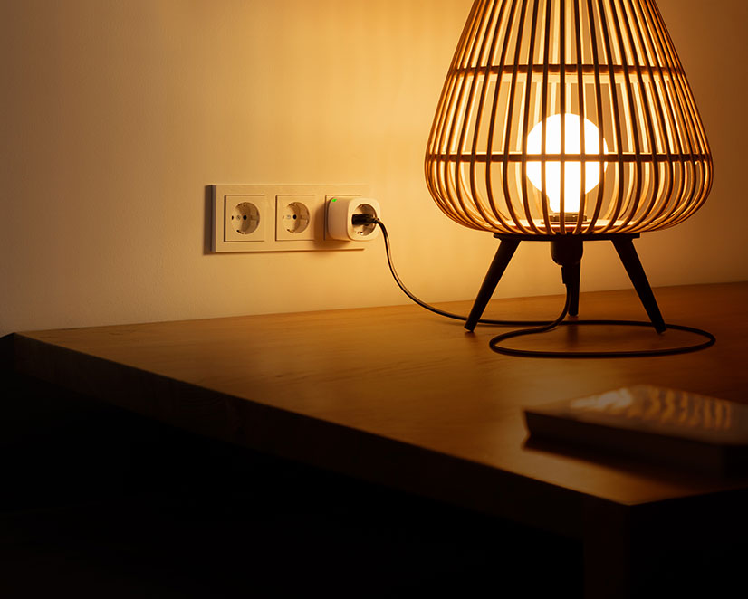 Lamp connected to Eve Energy smart power plug